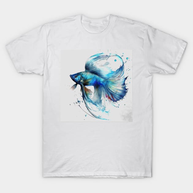 Painted Bettafish T-Shirt by BloodRubyz